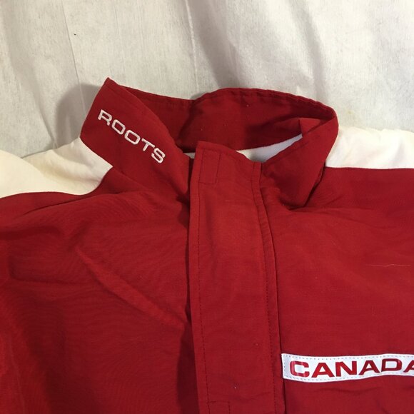 Roots Winter Olympic Athlete Vest Sydney 2000 L Red White 00190 Leaf Sleeveless - Picture 3 of 12
